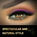 Eyelash Stickers Set 4 Pairs Reusable Waterproof Self Adhesive Glitter Easy to Use Makeup Bold Colors Black Wide Application (Purple) - Buy Online on SooperMarket.com