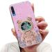 Tivenfezk Nadoli for Samsung Galaxy A50/A30S Treisand B r Astronaut Hidden Stand Shell caricature glitter astronaut stand Soft silicone bling mobile phone cover Samsung Galaxy A50/A30s pink