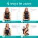 Infantino Flip 4-in-1 Advanced Carrier with Washable Bib - Ergonomic Front and Back Carry for Newborns and Babies 8-32 lbs - Black Denim - Buy Online on SooperMarket.com
