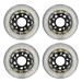 SzBlaZe 88A PU Wear Resist Sliding FSK Inline Roller Skate Replacement Wheels Without Bearings (Pack of 4) 72mm 76mm 80mm for Choose White 80mm