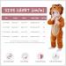 Cooky.D Unisex Winter Animal Hooded Baby Romper | Brown | 6-12 Months - Buy Online on SooperMarket.com