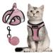 Fayogoo cat dishes cat linen dishes for cats cat dishes with a leash outbreak -proof cat dishes Controlling breathable breathable cat leash with reflective stripes rose pink m (1 Pack)