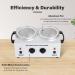 AW Dual Pot Wax Warmer - Professional Electric Heater for Paraffin Wax - Adjustable Temperature - SPA Home Equipment - 2 Count (Pack of 1) - Buy Online on SooperMarket.com
