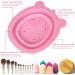 Acooruiteng Makeup Brush Cleaner Mat Foldable Silicone Makeup Brush Cleaning Mat Portable Makeup Brush Cleaning Pad Makeup Brush Cleaning Bowl for Makeup Brush Makeup Sponge Powder Puff Pink - Buy Online on SooperMarket.com