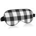 Haskirky Light Blocking Eye Mask Breathable and Adjustable Adult Men and Women Travel on Business Trips Yoga Meditation Light Smooth Comfortable Eye Mask Office Deep Sleep Goodies White Black Buffa