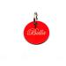 Custom Engraved Dog Tags - Push Button | Synthetic Leather | Blue Black Red Yellow | 30mm | Perfect for Control Branding - Buy Online on SooperMarket.com