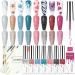 Supwee Reflecting gel liner nail art set 8 colors disco glitter liner gel polish silver pink glitter nail liner gel polish nail painting for DIY Drawing SOAK off uv gel 114