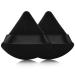 2 Pcs EVAOUXIU Triangle Powder Puff for Face Powder  Soft Plush Setting Powder Puff  Velour Cosmetic Foundation Blender Sponge Beauty Makeup Tools (Black)