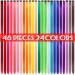 48 Pcs Colorful Straight Hair Extensions Clip in 21 Inch Rainbow Multi-color Clip in Synthetic Long Hairpiece Party Highlights Colorful Clip in Hair Extensions for women girls kids gift 24 Colors 48Pcs