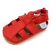 Dotty Fish Soft Leather Baby Shoes with Suede Soles. Toddler Sandals. Non-slip. 0-6 Months to 3-4 Years 12-18 Months Red