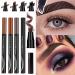 LSNTUU Anjoize Eyebrow Pen Ztigerz 4-Tip Microblade Brow Pen - Waterproof Coffee Brown Pencil - Buy Online on SooperMarket.com