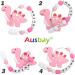 Personalized Stegosaurus Grey Teether Stroller Clip with Name | Custom Baby Toy Holder - Buy Online on SooperMarket.com