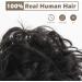 BARSDAR 100% Human Hair Scrunchie in 1B#-Black - Curly Messy Bun Hairpiece for Women & Kids - Updo Chignons - 5.1 inch - Buy Online on SooperMarket.com