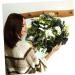 LIFKICH Wreath Planta Artificial Faux Greenery Artificial Eucalyptus Garland Holiday Window Hanging Eucalyptus Leaves Garland Faux Plants Fall Garland or Artificial Grass Daisy White White 30X30CM - Buy Online on SooperMarket.com