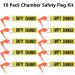 Pridefend 10 Pack Chamber Safety Flags for Rifle Handgun Shotgun + Yellow Keychain Tags - Universal Gun Accessories (10 Piece Set) - Buy Online on SooperMarket.com
