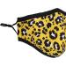 Washable Reusable 3 Layers Cotton Cloth - Light Yellow Leopard Print - Eco-Friendly Face Mask for All Sizes - Buy Online on SooperMarket.com