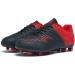 LEOCI Soccer Shoes for Kids - Firm Ground Football Boots for Boys & Girls | Size 32 EU | Black & Red - Buy Online on SooperMarket.com