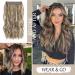Invisible Wire Synthetic Hair Extensions - Bright Blonde Highlights, Long Wave Curly Hairpiece for Women - Adjustable Size, Stress-Free - 16 Inch - Buy Online on SooperMarket.com