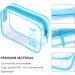 Clear TSA Approved Quart Size Travel Toiletry Bag - Blue Cosmetic Pouch for Airport Security - Buy Online on SooperMarket.com