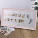 Mikytoper Baby Hand and Footprint Kit Baby Framed Photo Kit Anniversary Growth Record Baby Gifts Reusable Ink Cartridge Photo Frame (Pink)