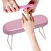 AORAEM Nail Arm Rest Manicure Arm Rest Cushion with Bracket Plum Pink Hand Pillow Table Cushion Stand Holder for Nails Art DIY (Plum Pink)