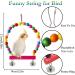 7 Pcs Bird Budgie Toys ESRISE Hanging Bell Pet Bird Cage Hammock Swing Climbing Ladders Toy Wooden Perch Mirror Chewing Toy for Conures Love Birds Small Parakeets Cockatiels Parrot (Muliti-B) - Buy Online on SooperMarket.com