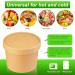 BALDCC 75 Pack 8 Oz Soup Containers with Lids Disposable Containers with Lids for Food Ice Cream Cups with Lids. Ice Cream Container for Storing Food in the Refrigerator or Carrying Out Brown 75 Pack 8 Oz - Buy Online on SooperMarket.com