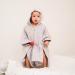 Mabyen Baby Hooded Bathrobe - 100% Organic Cotton Baby Poncho in Light Grey | Eco-Friendly One Size International Shipping - Buy Online on SooperMarket.com