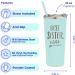 Best Sister Ever Insulated Stainless Steel Tumbler - Personalized Funny Mug for Coffee, Wine & Travel - Slide Close Lid & Straw - Mint/22 - Buy Online on SooperMarket.com