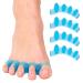 ZenToes Silicone Toe Spacers for Correct Toe Alignment Bunion and Hammertoe Straighteners - 2 Pairs (Blue) 2 Pairs Blue