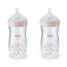 NUK Simply Natural Baby Bottle 1+ Months Medium 2 Bottles 9 oz (270 ml) Each