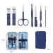 Ikadiya Professional Manicure Set 7pcs - Travel Nail Clips Stainless Steel Pedicure Fashionable Blue Nail Clip Set - Buy Online on SooperMarket.com