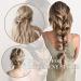 REECHO 20 Inch Ash Brown Clip in Hair Extensions - Pack of 4, 200g - Natural Soft Synthetic Hairpieces for Women - Buy Online on SooperMarket.com