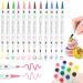 Edible Markers Food Coloring Pens 12 Colors,Upgrade Double Sided Food Grade Edible Pens,Gourmet Writer Food Coloring Markers for Cookies,Fondant,Dessert,Frosting,Macaron,Easter Eggs Decorating,Baking