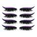 Eyelash Stickers Set 4 Pairs Reusable Waterproof Self Adhesive Glitter Easy to Use Makeup Bold Colors Black Wide Application (Purple) - Buy Online on SooperMarket.com