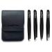 ActivePur  4 Pcs Tweezers Set Precision for Facial Hair  Ingrown Hair  Splinter for Eyebrows Blackhead and Tick Remover  Best Professional Stainless Steel Seller Hair Remover Tweezer Set w/PU Bag.
