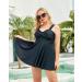 Aqua Eve Plus Size Black Tankini Bathing Suit Set with Flowy Swim Dress - Size 18 - Buy Online on SooperMarket.com