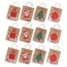 KOMBIUDA Xmas Treat Bags 1 Set 12 Pcs Christmas Tote Bag Candy Bags Wrapping Bags Packing Bag Paper Bag Kraft Paper 27X21X11CM Assorted Color