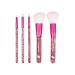 The Creme Shop Hello Kitty Luv Wave Brush Collection - Versatile & Silky-Soft Makeup Brushes - Precise Shader, Blending Brush, Angled Detailer, Blush Brush, Powder Brush - Durable & Easy to Wash - Set