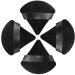 HEYMKGO Powder Puff 4 pcs Triangle Powder Puffs for Pressed Powder Velvet Setting Makeup Puff Powder Sponge with Strap Reusable Wet Dry Dual-use Face Make Up Cosmetics Cleansing Beauty Make-up Puff Black M