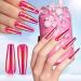 240 Extra Long Aurora Pattern Ballerina Coffin False Nails - Solid Color Full Cover Fake Nails for DIY Nail Salon - Buy Online on SooperMarket.com