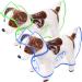 2 Pieces Pet Dog Raincoat Clear Pet Waterproof Clothes Hooded Rain Jacket Plastic Puppy Rain Poncho Pet Rainwear for Small Medium Dog (Blue and Green,S) Blue and Green S