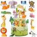 16 pieces Tortendendeko 1st birthday Safari Zoo Jungle Tortendeko Forest Animals Happy Birthday Kuchendeko Waldtiere Figures Cake Topper 1st birthday cake decoration for 1 year young girl 1 year jungle