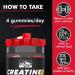 KP Creatine Monohydrate Gummies Strawberry for Men & Women 100% Creatine Strawberry Gummies 5g per Serving + Vegan Sugar Free + Strength Energy Muscle & Booty Gain - 120 Count - Buy Online on SooperMarket.com