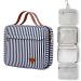 Hanging Hook Travel Toiletry Bag Cosmetic Bag for Women&Men-Makeup Bag with 4 Compartmengts&Waterproof Bathroom Shower Kit Bag,Handbag for Storage/Daily use/Gifts (Navy Blue)