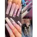 12 Grids Holographic Nail Glitter Set for Acrylic Nails - Butterfly Flower Heart Rabbit Pink Gold Sequins for Valentine's Day Nail Decoration - Buy Online on SooperMarket.com