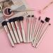 MAANGE 16 Pcs Professional Makeup Brushes Set with Sponges and Cleaner - Champagne Gold - Buy Online on SooperMarket.com