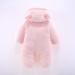 Puseky Newborn Baby Cartoon Bear Snowsuit Winter Coat | Fleece Hooded Footed Romper Jumpsuit | Unisex Baby Winter Clothes Bodysuit Pink (3-6 Months) - Buy Online on SooperMarket.com
