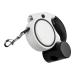 Ultra White Extendable Dog Lead 5m with LED Light & Waste Bag Holder Poo Bag Dispenser Strong Retractable Leash for Large Dogs Long Training Lead for Small Medium Large Dogs Flexi Leads Reflective
