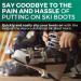 Premium Ski Shoe Puller | Ultimate Boot Horn for Skiing & Snowboarding | Alleviates Foot Pain & Eases Boot Insertion for All Ski Boots - Buy Online on SooperMarket.com